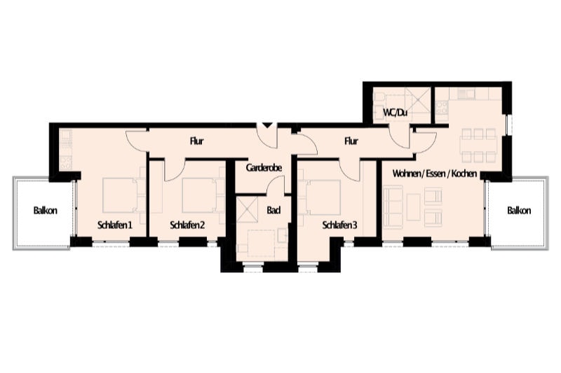 Ferienwohnung E - Grundriss