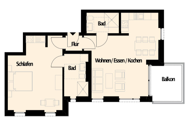 Ferienwohnung F - Grundriss