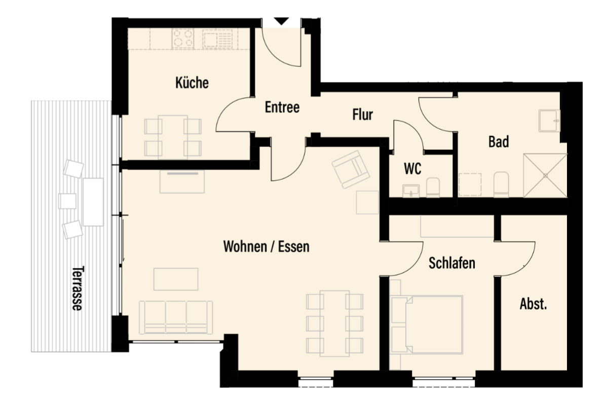 Ferienwohnung H - Grundriss